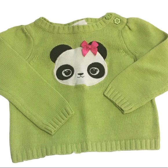 Crazy 8 Other - Crazy 8 Girls Bow Panda Fall Sweater 6-12mo